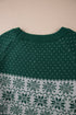 Casual Snowflake Print Drop Shoulder Pullover Sweater