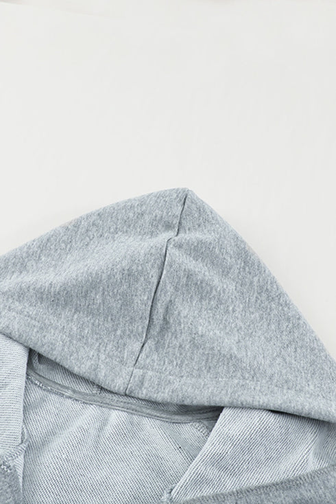 Casual Solid Color Lace-Up Hoodie