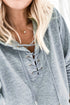 Casual Solid Color Lace-Up Hoodie