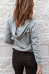 Casual Solid Color Lace-Up Hoodie