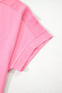 Casual Solid Corded Patchwork Pocket Plus Size Tee