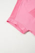 Casual Solid Corded Patchwork Pocket Plus Size Tee