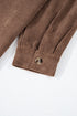 Casual Solid Corduroy Flap Pocket Button Up Jacket