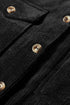 Casual Solid Corduroy Flap Pocket Button Up Jacket