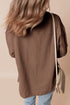 Casual Solid Corduroy Flap Pocket Button Up Jacket