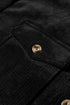 Casual Solid Corduroy Flap Pocket Button Up Jacket