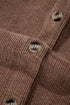 Casual Solid Corduroy Flap Pocket Button Up Jacket
