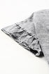 Casual Solid Denim Tiered Flutter Sleeve Top
