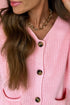 Casual Solid Knit V Neck Button Front Sweater Vest