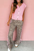 Casual Solid Knit V Neck Button Front Sweater Vest
