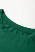 Casual Solid Print Rolled Sleeve Round Neck Tee