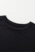 Casual Solid Print Rolled Sleeve Round Neck Tee