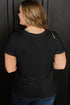 Casual Solid Print Rolled Sleeve Round Neck Tee
