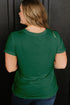 Casual Solid Print Rolled Sleeve Round Neck Tee