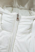 Casual Solid Quilted Hooded Zip Up Puffer Jacket