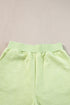 Casual Solid Textured Cropped Hoodie Two Piece Short Set