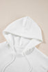 Casual Solid Textured Cropped Hoodie Two Piece Short Set