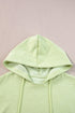Casual Solid Textured Cropped Hoodie Two Piece Short Set