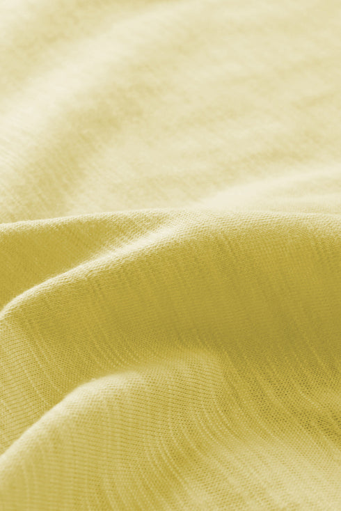 Casual Solid V Neck Butterfly Sleeve Tee