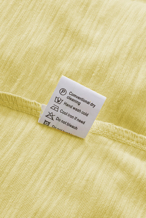 Casual Solid V Neck Butterfly Sleeve Tee