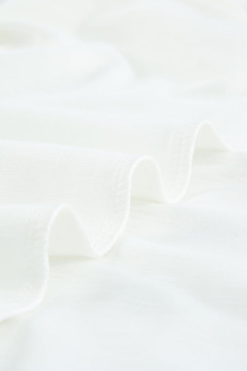 Casual Solid V Neck Butterfly Sleeve Tee