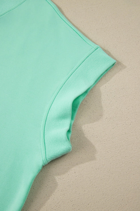 Casual Solid V Neck Tee And Drawstring Pants Loungewear