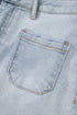 Casual Solid Washed High Rise Denim Shorts