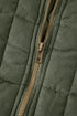 Casual Solid Zip Up Quilted Pocket Jacket