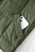Casual Solid Zip Up Quilted Pocket Jacket