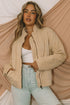 Casual Solid Zip Up Quilted Pocket Jacket
