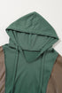 Casual Spliced Patchwork V Neck Pullover Hoodie