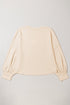 Casual Star Print Studded Crew Neck Long Sleeve Top