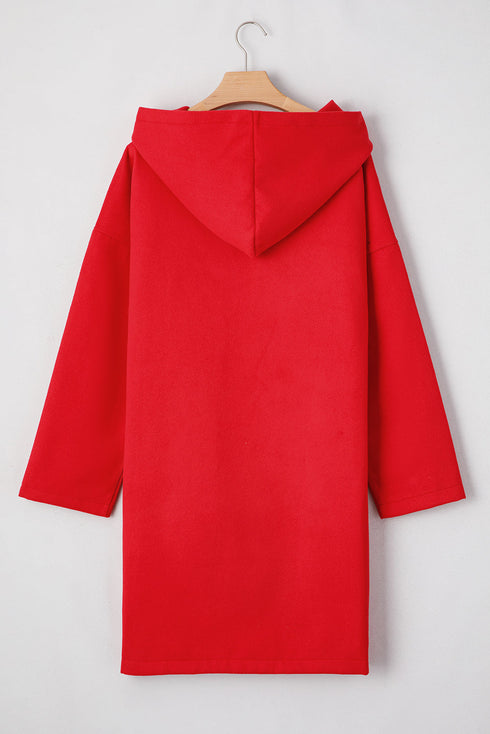 Casual Stretch Zip Up Hooded Coat