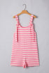Casual Striped Knotted Strap Patch Pocket Romper