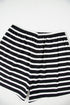 Casual Striped Print Short Sleeve Top And Short Sets