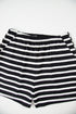 Casual Striped Print Short Sleeve Top And Short Sets