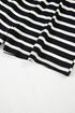Casual Striped Print Short Sleeve Top And Short Sets