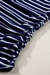 Casual Striped Ribbed Knit Contrast Trim Tank Top