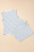 Casual Striped Wide Leg Two Piece Pant Sets