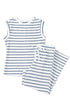 Casual Striped Wide Leg Two Piece Pant Sets