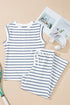 Casual Striped Wide Leg Two Piece Pant Sets
