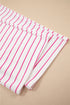 Casual Striped Wide Leg Two Piece Pant Sets