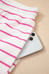 Casual Striped Wide Leg Two Piece Pant Sets