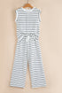 Casual Striped Wide Leg Two Piece Pant Sets