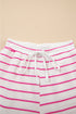 Casual Striped Wide Leg Two Piece Pant Sets