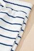 Casual Striped Wide Leg Two Piece Pant Sets