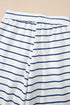Casual Striped Wide Leg Two Piece Pant Sets