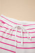 Casual Striped Wide Leg Two Piece Pant Sets