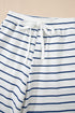 Casual Striped Wide Leg Two Piece Pant Sets