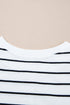 Casual Striped Wide Leg Two Piece Pant Sets